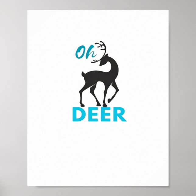 Poster Oh Deer Minimal Design  (Frente)