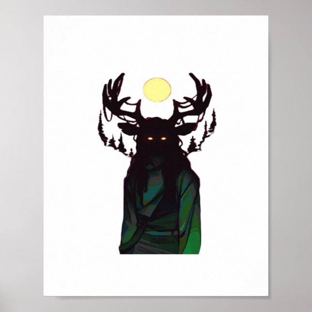 Poster Oh Deer Minimal Design  (Frente)