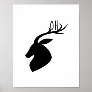 Poster Oh Deer Pun Estilo Criativo