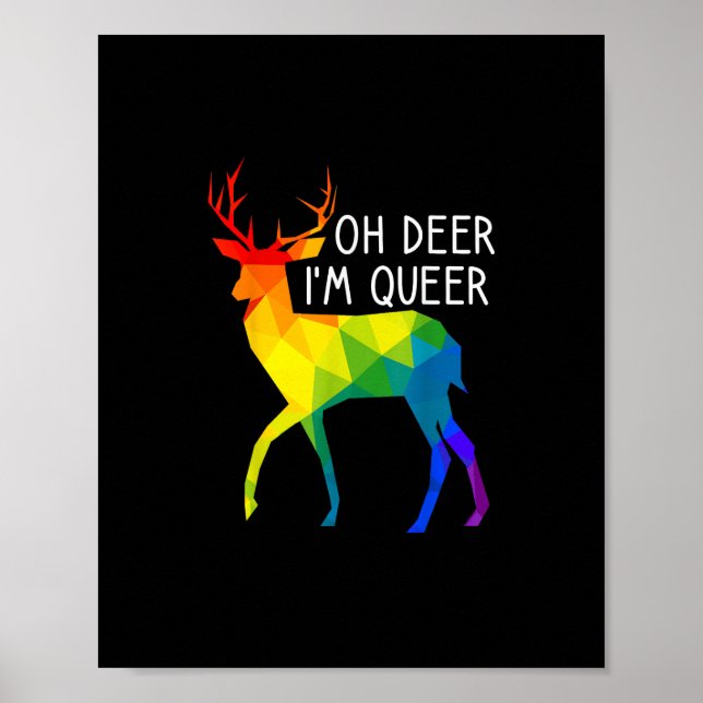 Poster Oh Deer Queer LGBTQ Pride Celebration Month  (Frente)