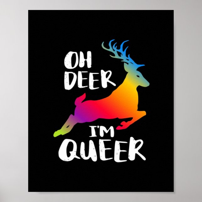 Poster Oh Deer Queer Pride Minimal Artistic Style (Frente)