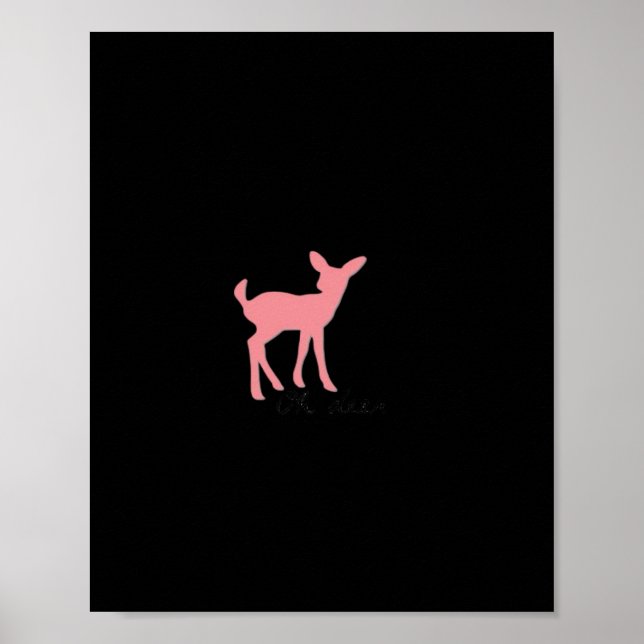 Poster Oh Deer Retro Classic Style  (Frente)