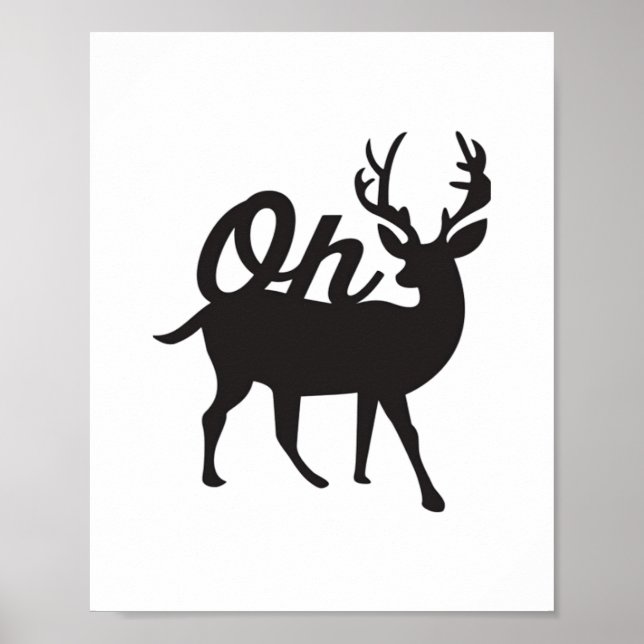 Poster Oh Deer Retro Classic Vibe  (Frente)