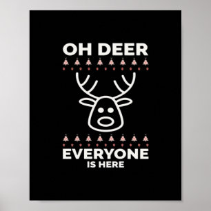 Poster Oh Deer Todos Estão Aqui Estilo Moderno
