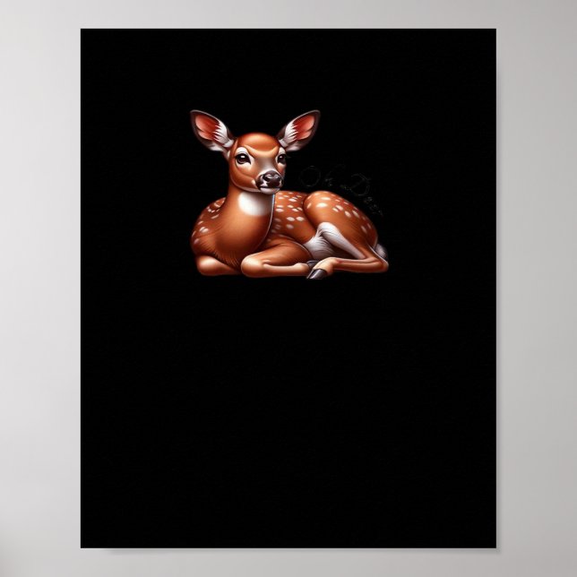 Poster Oh Deer Trendy Modern Aesthetic  (Frente)