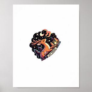Poster Oh Deer Vibe Gráfica Contemporânea