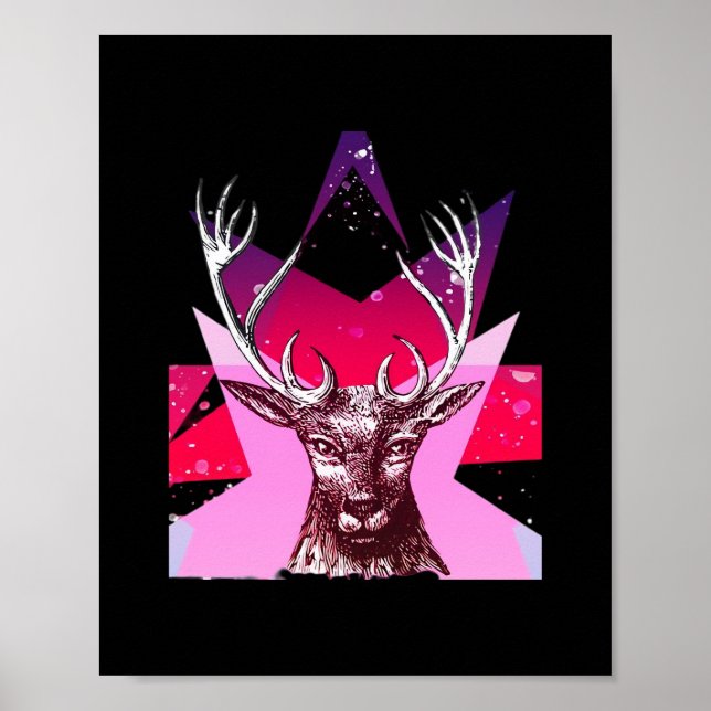 Poster Oh Deer Whimsical Creative Design  (Frente)