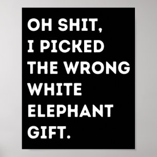Poster Oh Elefante Branco Divertido Para Adultos Menores
