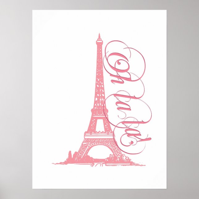 Poster Oh La La - Torre Eiffel Paris França (Frente)