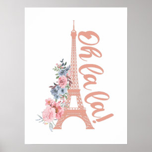 Poster Oh La La - Torre Eiffel Paris França