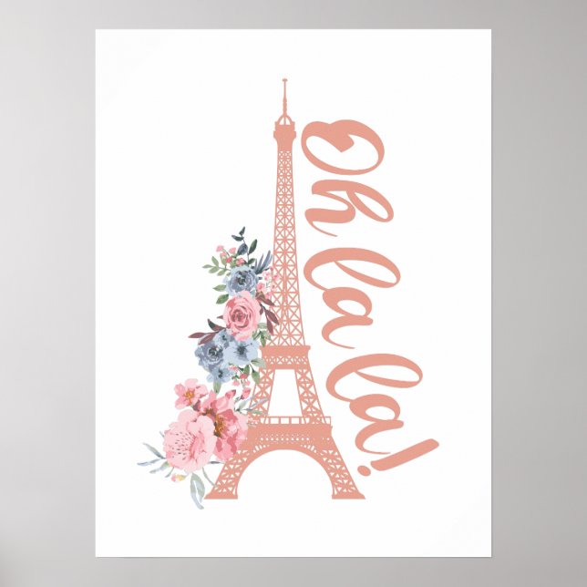 Poster Oh La La - Torre Eiffel Paris França (Frente)