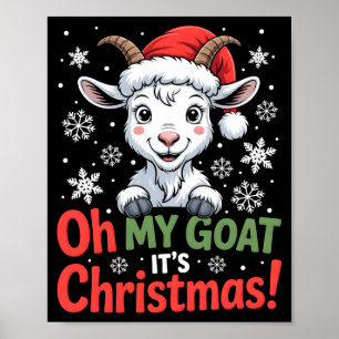 Poster Oh Meu Bode É Natal Desenho Animado Fazenda Animal
