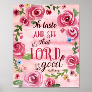 Poster Oh o gosto e considera que o 34:8 do senhor Ser