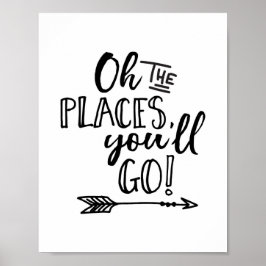 Pôster Oh, os lugares onde você vai para crianças impress