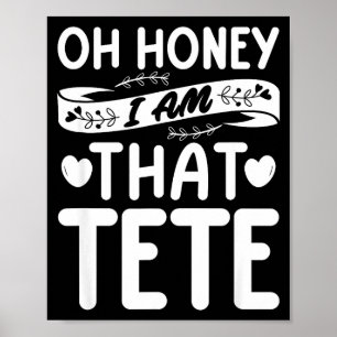 Poster Oh querida que eu sou tete engraçado vovó dia das