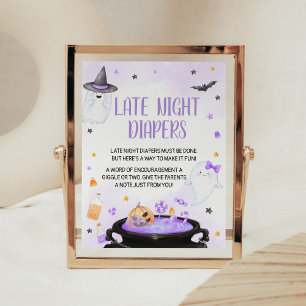 Poster Oh Sheet Boo y Halloween Fraldas noturnas tardias