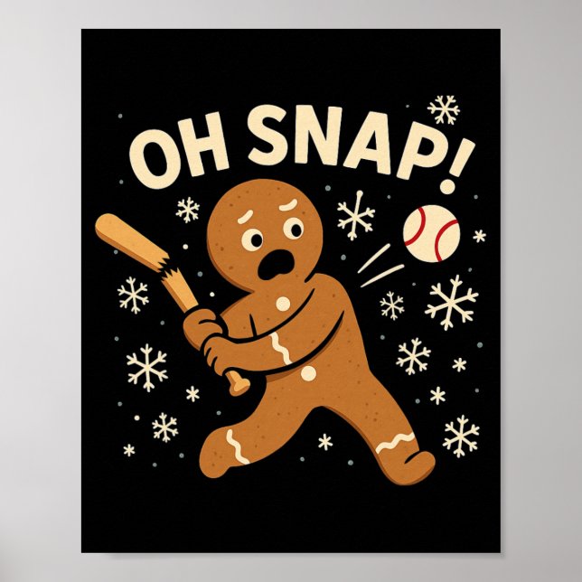 Poster Oh Snap Gingerbreadman Christmas Sell _1  (Frente)