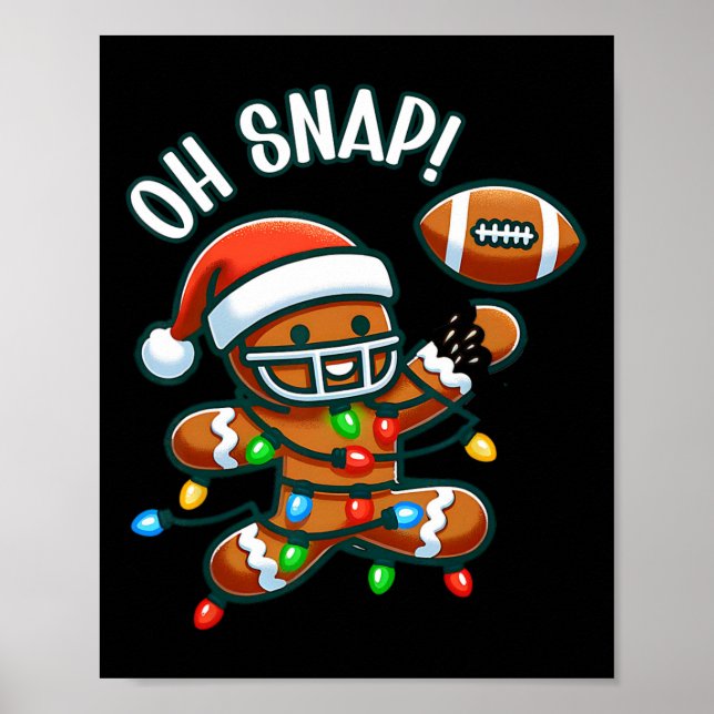 Poster Oh Snap Homemem de gengibre Natal Péll  (Frente)