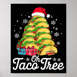 Poster Oh Taco Tree Natal Fofo Xmas Comida Mexicana Amor