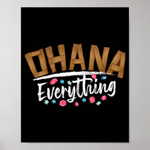 Poster Ohana acima de tudo _ família havaiana engraçada e