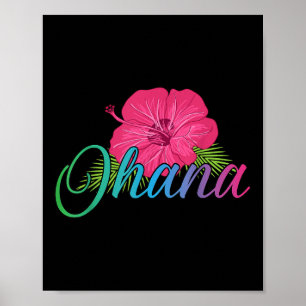 Poster Ohana Aloha Hawaii Da Ilha - Sinta O Fluxo
