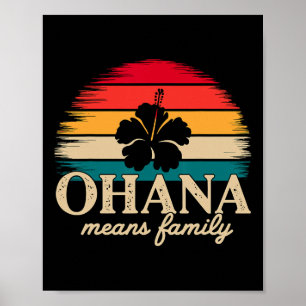 Poster Ohana significa Férias de Verão da Família Havaí