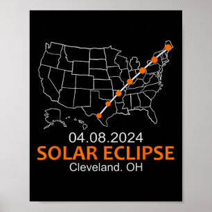 Poster Ohio 2024 Eclipse Solar Total