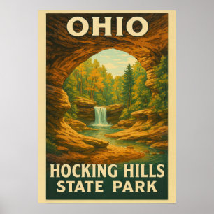 Poster Ohio Hocking Colinas State Park V01