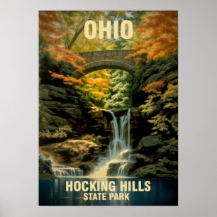 Poster Ohio Hocking Colinas State Park V02