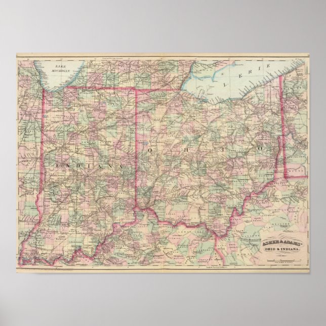 Pôster Ohio, Indiana (Frente)