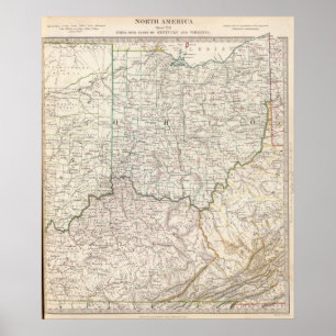 Pôster Ohio, Kentucky, Virgínia
