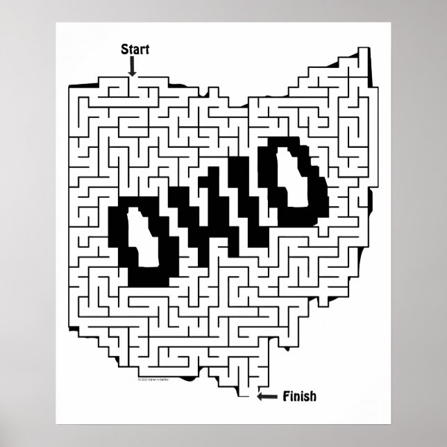 Poster Ohio Maze Quebra-cabeça (Frente)