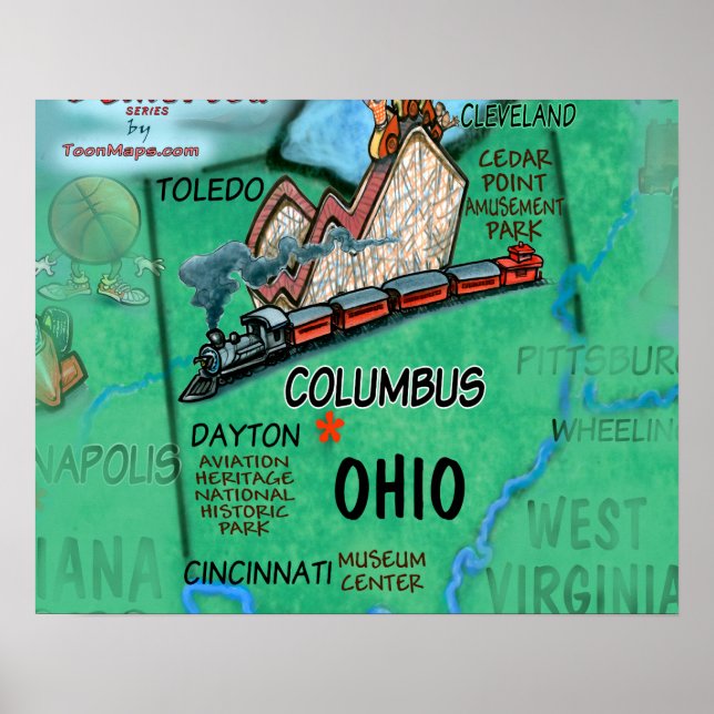 Poster Ohio USA (Frente)