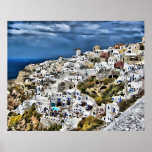Pôster Oia, Santorini