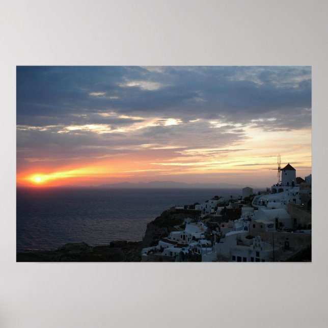 Pôster Oia Sunset (Frente)