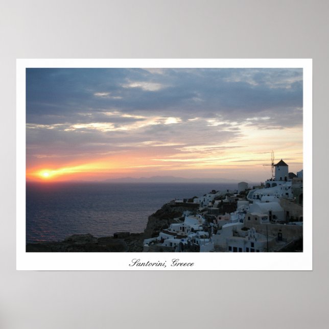 Poster Oia Sunset (Frente)