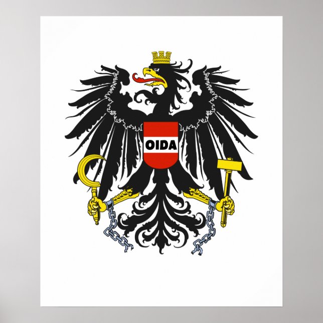 Poster Oida Austria Dialect Eagle (Frente)