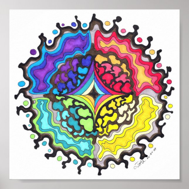 Pôster OilslickMandala (Frente)