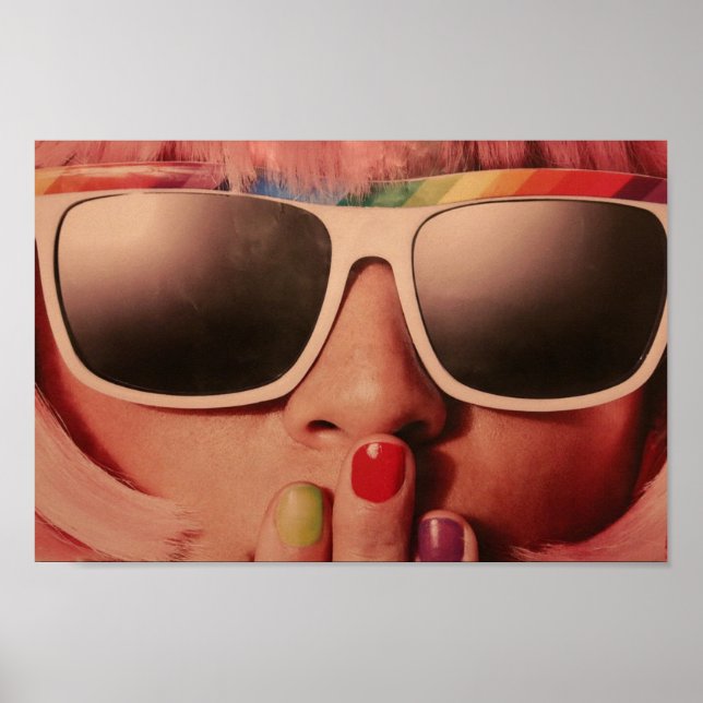 Poster Oitenta moça retro da moda (Frente)