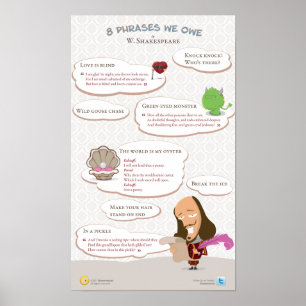 Pôster Oito frases que nós devemos a William Shakespeare