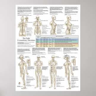 Poster Oito Meridianos Extraordinários de Acupuntura Extr