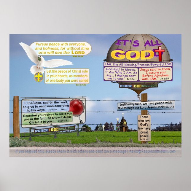 Poster Oito Versos De Bíblia Para Viver! (Frente)