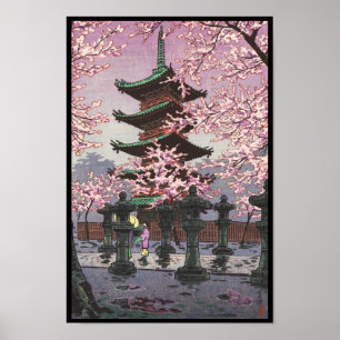 Poster Oito Vistas Do Santuário Toshogu Ueno de Tóquio Ka