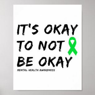 Poster Ok Para Não Estar Bem Sensibilização Para A Saúde 