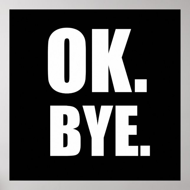 Poster Ok, tchau (Frente)
