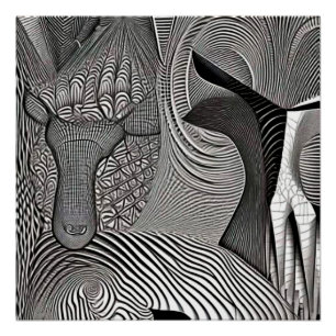 Pôster Okapi na camuflagem