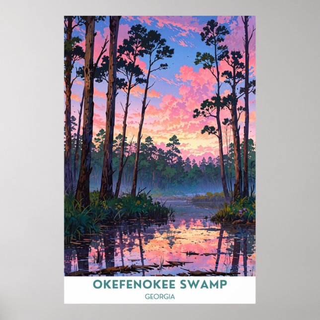 Poster Okefenokee Swamp, Geórgia (Frente)