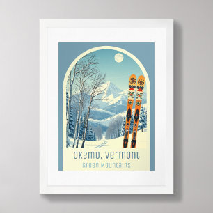 Poster Okemo Vermont - estância de esqui