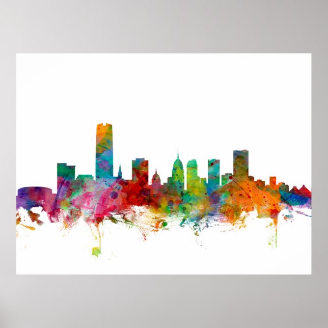 Poster Oklahoma City Skyline (Frente)