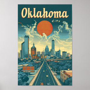 Poster Oklahoma City USA Familiar Viagem Place